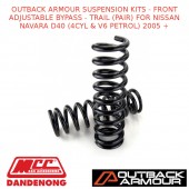 OUTBACK ARMOUR SUSPENSION KITS FRONT ADJ BYPASS - TRAIL (PAIR) NAVARA D40 2005 +